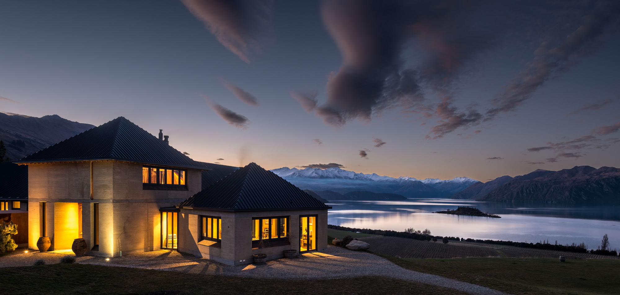 The Rippon Hall by Night - Venue Wanaka