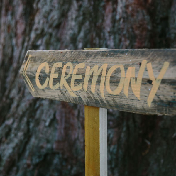 rustic wedding sign for hire
